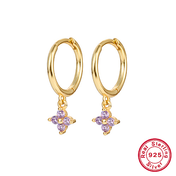 PandaHall Real 18K Gold Plated 925 Sterling Silver Flower Dangle Hoop Earrings, Plum, 19x8.5mm Sterling Silver Star Purple
PandaHall Real 18K Gold Plated 925 Sterling Silver Flower Dangle Hoop Earrings, Plum, 19x8.5mm Sterling Silver Star Purple