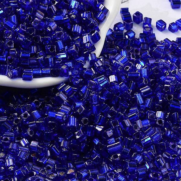 PandaHall Glass Seed Beads, Silver Lined, Square, Medium Blue, 3~3.5x2.5~3x2.5~3mm, Hole: 1mm, about 10714pcs/pound Glass
PandaHall Glass Seed Beads, Silver Lined, Square, Medium Blue, 3~3.5x2.5~3x2.5~3mm, Hole: 1mm, about 10714pcs/pound Glass