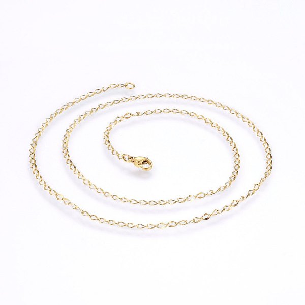 PandaHall 304 Stainless Steel Cable Chain Necklaces, Golden, 19.68 inch(50cm), 2.3mm 304 Stainless Steel
PandaHall 304 Stainless Steel Cable Chain Necklaces, Golden, 19.68 inch(50cm), 2.3mm 304 Stainless Steel