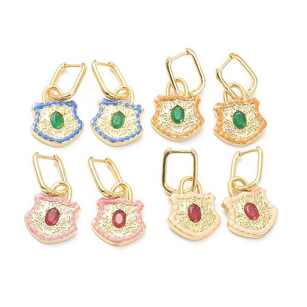 PandaHall Alloy Enamel Huggie Hoop Earrings, with Glass, Long-Lasting Plated, Shield, Golden, Mixed Color, 34mm, Pin: 1.1mm Alloy Others..., Multicolor
PandaHall Alloy Enamel Huggie Hoop Earrings, with Glass, Long-Lasting Plated, Shield, Golden, Mixed Color, 34mm, Pin: 1.1mm Alloy Others..., Multicolor