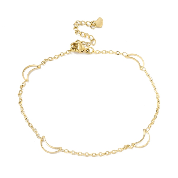 PandaHall Vacuum Plating 304 Stainless Steel Crescent Moon Link Anklet with Cable Chains for Women, Golden, 9 inch(22.7cm) Stainless Steel
PandaHall Vacuum Plating 304 Stainless Steel Crescent Moon Link Anklet with Cable Chains for Women, Golden, 9 inch(22.7cm) Stainless Steel