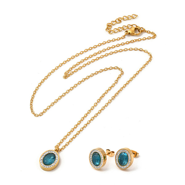 PandaHall Dark Cyan Cuibc Zirconia Oval Stud Earring & Pendant Nacklace with Crystal Rhinestone, Vacuum Plating 304 Stainless Steel Jewelry..., Clear
PandaHall Dark Cyan Cuibc Zirconia Oval Stud Earring & Pendant Nacklace with Crystal Rhinestone, Vacuum Plating 304 Stainless Steel Jewelry..., Clear