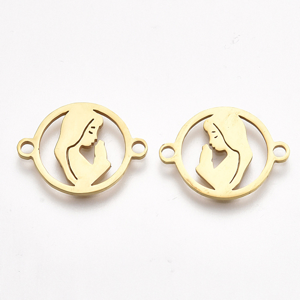 PandaHall 201 Stainless Steel Links connectors, Laser Cut Links, Flat Round with Woman, Golden, 14x18.5x1mm, Hole: 1.5mm 201 Stainless Steel...
PandaHall 201 Stainless Steel Links connectors, Laser Cut Links, Flat Round with Woman, Golden, 14x18.5x1mm, Hole: 1.5mm 201 Stainless Steel...