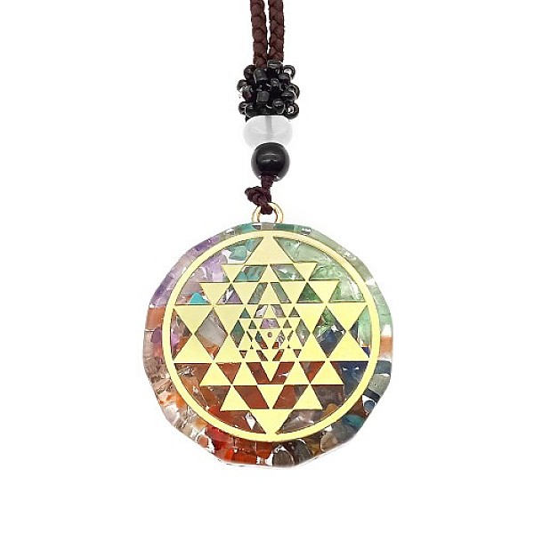 PandaHall Orgonite Chakra Natural & Synthetic Mixed Stone Pendant Necklaces, Nylon Thread Necklace for Women, Flat Round, Triangle, 25.59...
PandaHall Orgonite Chakra Natural & Synthetic Mixed Stone Pendant Necklaces, Nylon Thread Necklace for Women, Flat Round, Triangle, 25.59...
