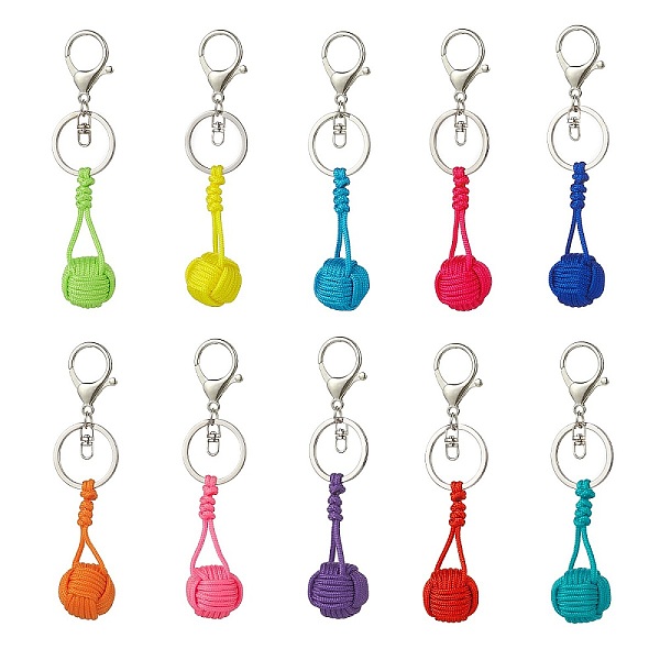 PandaHall Polyester & Spandex Braided Ball Pendant Keychain, with Alloy Findings, for Woman Bag Car Key Decoration, Mixed Color, 11.7cm..., Multicolor
PandaHall Polyester & Spandex Braided Ball Pendant Keychain, with Alloy Findings, for Woman Bag Car Key Decoration, Mixed Color, 11.7cm..., Multicolor