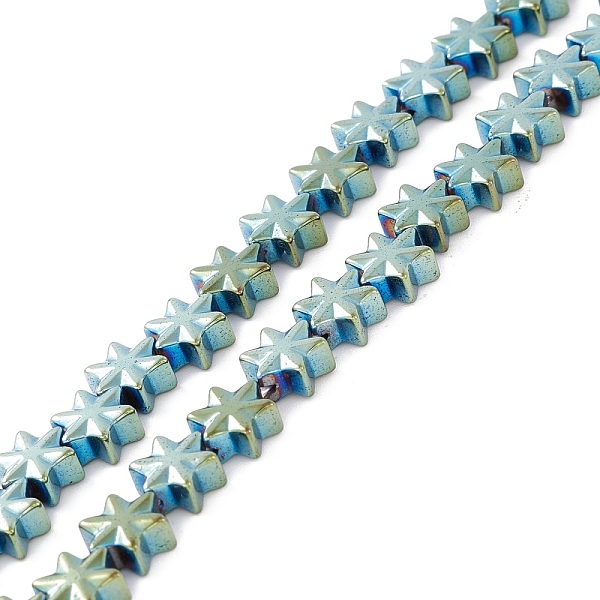 PandaHall Electroplate Synthetic Non-magnetic Hematite Beads, Star, Green Plated, 7.5x7x3.5mm, Hole: 1mm, about 44~61pcs/strand, 11.02 inch...
PandaHall Electroplate Synthetic Non-magnetic Hematite Beads, Star, Green Plated, 7.5x7x3.5mm, Hole: 1mm, about 44~61pcs/strand, 11.02 inch...