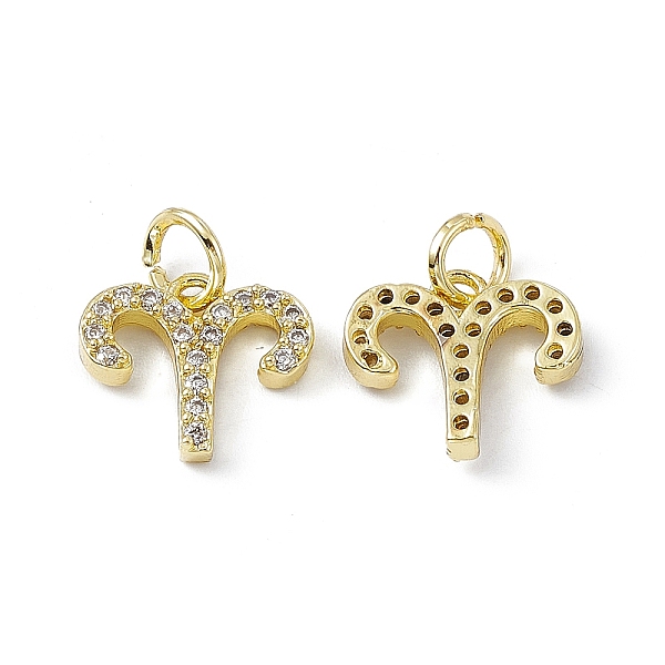 PandaHall Real 18K Gold Plated Brass Micro Pave Clear Cubic Zirconia Charms, with Jump Ring, Constellation Charm, Aries, 10.5x12x2.5mm, Hole...
PandaHall Real 18K Gold Plated Brass Micro Pave Clear Cubic Zirconia Charms, with Jump Ring, Constellation Charm, Aries, 10.5x12x2.5mm, Hole...