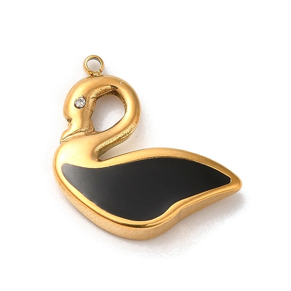 PandaHall 304 Stainless Steel Enamel Pendants, Swan Charms, Real 14K Gold Plated, 18x17x3mm, Hole: 1mm Stainless Steel+Enamel Swan Black
PandaHall 304 Stainless Steel Enamel Pendants, Swan Charms, Real 14K Gold Plated, 18x17x3mm, Hole: 1mm Stainless Steel+Enamel Swan Black