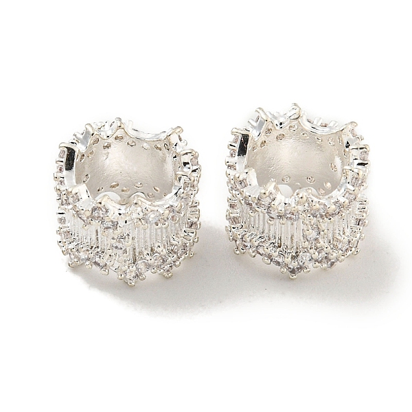 PandaHall Rack Plating Brass Micro Pave Clear Cubic Zirconia European Beads, Large Hole Beads, Long-Lasting Plated, Lead Free & Cadmium Free...
PandaHall Rack Plating Brass Micro Pave Clear Cubic Zirconia European Beads, Large Hole Beads, Long-Lasting Plated, Lead Free & Cadmium Free...