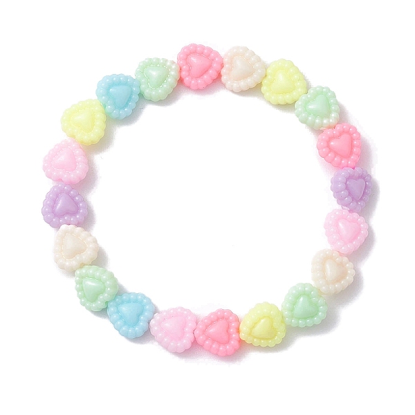 PandaHall Candy Color Heart Acrylic Beaded Kid Stretch Bracelets for Girls, Colorful, Inner Diameter: 2-7/8 inch(7.45cm) Acrylic Heart
PandaHall Candy Color Heart Acrylic Beaded Kid Stretch Bracelets for Girls, Colorful, Inner Diameter: 2-7/8 inch(7.45cm) Acrylic Heart