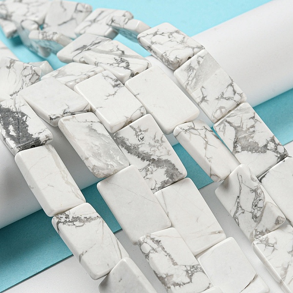 PandaHall Natural Howlite Beads Strands, Rectangle, 20x12x3mm, Hole: 1mm, about 20pcs/strand, 15.75''(40cm) Howlite Rectangle
PandaHall Natural Howlite Beads Strands, Rectangle, 20x12x3mm, Hole: 1mm, about 20pcs/strand, 15.75''(40cm) Howlite Rectangle