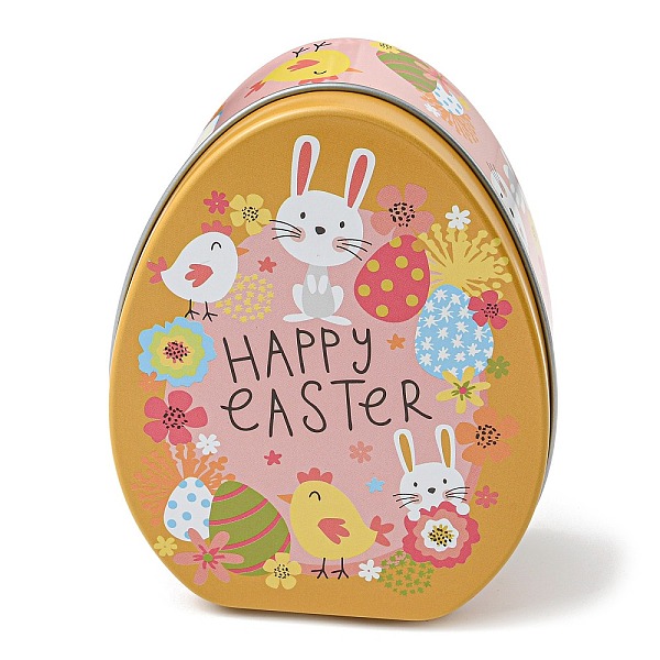 PandaHall Easter Theme Cartoon Tinplate Gift Box, Egg Shape Candy Box, Egg & Rabbit Pattern Storage Box, Goldenrod, 8.9x11.4x4.4cm Tinplate..., Gold
PandaHall Easter Theme Cartoon Tinplate Gift Box, Egg Shape Candy Box, Egg & Rabbit Pattern Storage Box, Goldenrod, 8.9x11.4x4.4cm Tinplate..., Gold