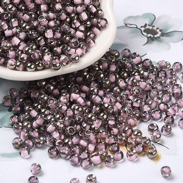 PandaHall Transparent Inside Colours Glass Seed Beads, Half Plated, Round Hole, Round, Pearl Pink, 4x3mm, Hole: 1.2mm, 7650pcs/pound Glass
PandaHall Transparent Inside Colours Glass Seed Beads, Half Plated, Round Hole, Round, Pearl Pink, 4x3mm, Hole: 1.2mm, 7650pcs/pound Glass