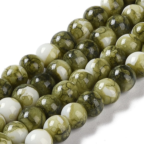 PandaHall Baking Paint Glass Bead Strands, Round, Olive, 6mm, Hole: 1mm, about 145~147pcs/strand, 32.28~32.68''(82~83cm) Glass Round Green
PandaHall Baking Paint Glass Bead Strands, Round, Olive, 6mm, Hole: 1mm, about 145~147pcs/strand, 32.28~32.68''(82~83cm) Glass Round Green
