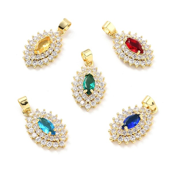 PandaHall Rack Plating Brass Micro Pave Cubic Zirconia Pendants, Real 18K Gold Plated, Long-Lasting Plated, Horse Eye, Midnight Blue...
PandaHall Rack Plating Brass Micro Pave Cubic Zirconia Pendants, Real 18K Gold Plated, Long-Lasting Plated, Horse Eye, Midnight Blue...