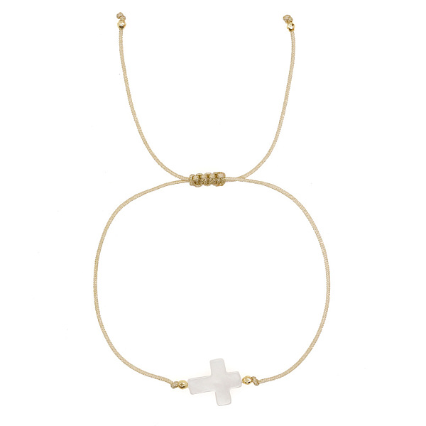 PandaHall Easter Cross Shell & Brass Braided Cord Bracelets, Adjustable Bracelets for Women Shell Cross
PandaHall Easter Cross Shell & Brass Braided Cord Bracelets, Adjustable Bracelets for Women Shell Cross