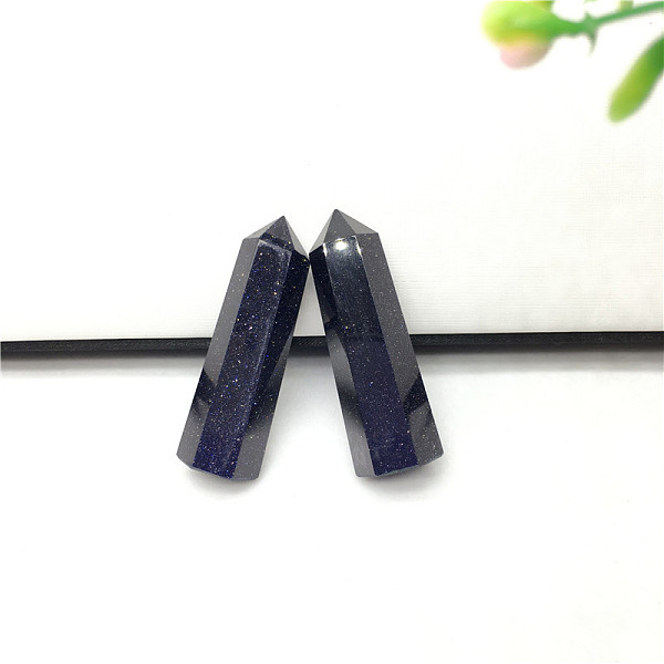 PandaHall Point Tower Synthetic Blue Goldstone Wands, for Reiki Chakra Meditation Therapy Decos, Hexagon Prism, 50~60mm Blue Goldstone...
PandaHall Point Tower Synthetic Blue Goldstone Wands, for Reiki Chakra Meditation Therapy Decos, Hexagon Prism, 50~60mm Blue Goldstone...