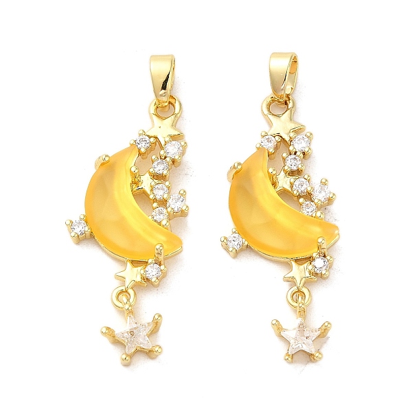 PandaHall Rack Plating Brass Pave Clear Cubic Zirconia Pendants, Resin Moon with Star Charms, Long-Lasting Plated, Cadmium Free & Lead Free..., Gold
PandaHall Rack Plating Brass Pave Clear Cubic Zirconia Pendants, Resin Moon with Star Charms, Long-Lasting Plated, Cadmium Free & Lead Free..., Gold