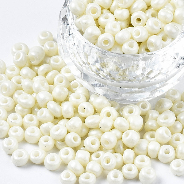 PandaHall 6/0 Glass Seed Beads, Baking Paint, Round Hole, Round, Beige, 4~5x3~5mm, Hole: 1.2~1.5mm, about 4500pcs/Pound Glass Yellow
PandaHall 6/0 Glass Seed Beads, Baking Paint, Round Hole, Round, Beige, 4~5x3~5mm, Hole: 1.2~1.5mm, about 4500pcs/Pound Glass Yellow