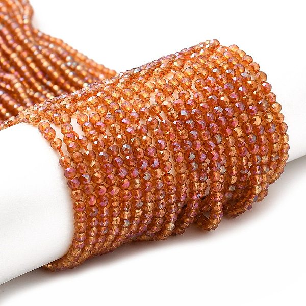 PandaHall Electroplate Transparent Glass Beads Strands, Rainbow Plated, Faceted Round, Chocolate, 3x2.5mm, Hole: 0.7mm, about 149pcs/strand..., Brown
PandaHall Electroplate Transparent Glass Beads Strands, Rainbow Plated, Faceted Round, Chocolate, 3x2.5mm, Hole: 0.7mm, about 149pcs/strand..., Brown