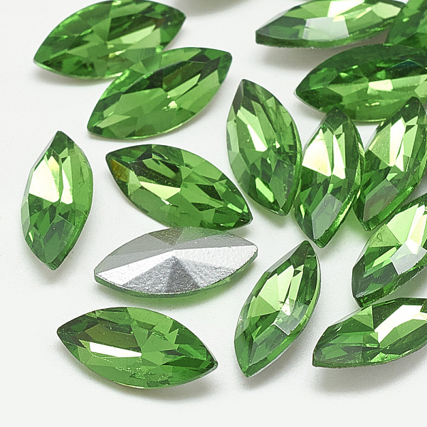 PandaHall Pointed Back Glass Rhinestone Cabochons, Back Plated, Faceted, Horse Eye, Emerald, 10x5x3mm Glass Rhinestone Horse Eye Green
PandaHall Pointed Back Glass Rhinestone Cabochons, Back Plated, Faceted, Horse Eye, Emerald, 10x5x3mm Glass Rhinestone Horse Eye Green