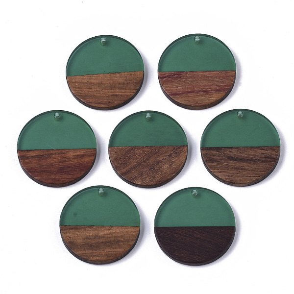 PandaHall Transparent Resin & Walnut Wood Pendants, Flat Round, Sea Green, 28.5x3.5~4mm, Hole: 1.5mm Resin+Wood Flat Round Green
PandaHall Transparent Resin & Walnut Wood Pendants, Flat Round, Sea Green, 28.5x3.5~4mm, Hole: 1.5mm Resin+Wood Flat Round Green