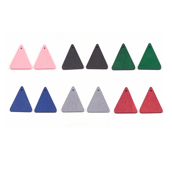 PandaHall Pear Wood Pendants, Dyed, Triangle, Mixed Color, 32x26x3mm, Hole: 1.6mm Wood Triangle Multicolor
PandaHall Pear Wood Pendants, Dyed, Triangle, Mixed Color, 32x26x3mm, Hole: 1.6mm Wood Triangle Multicolor
