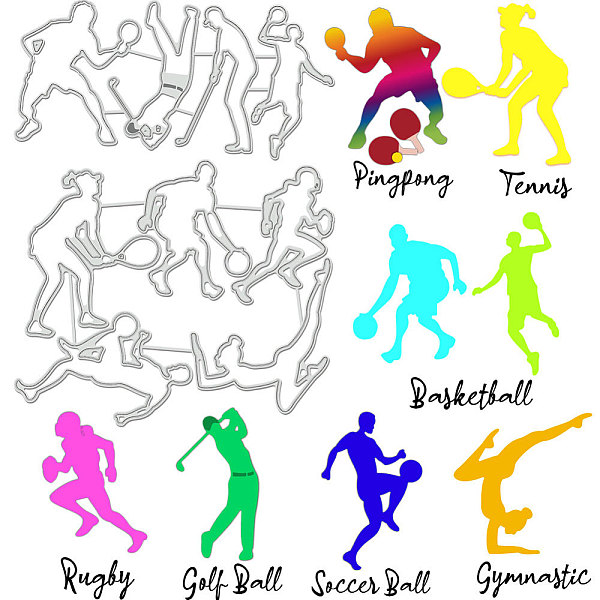 PandaHall BENECREAT 2Pcs Sports Cutting Dies, Football Basketball Stencils Tennis Golf Decorative Embossing Stencils for Scrapbooking, Photo...
PandaHall BENECREAT 2Pcs Sports Cutting Dies, Football Basketball Stencils Tennis Golf Decorative Embossing Stencils for Scrapbooking, Photo...