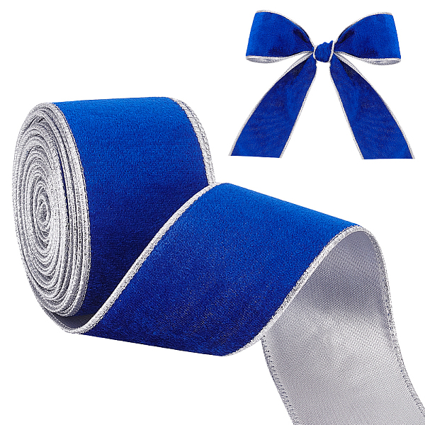 PandaHall AHANDMAKER 10 Yards Velvet Wired Ribbon, 2.5 Inch Blue and Silver Velvet Ribbon for Gift Wrapping, Vintage Wide Wired Edge Ribbon...
PandaHall AHANDMAKER 10 Yards Velvet Wired Ribbon, 2.5 Inch Blue and Silver Velvet Ribbon for Gift Wrapping, Vintage Wide Wired Edge Ribbon...