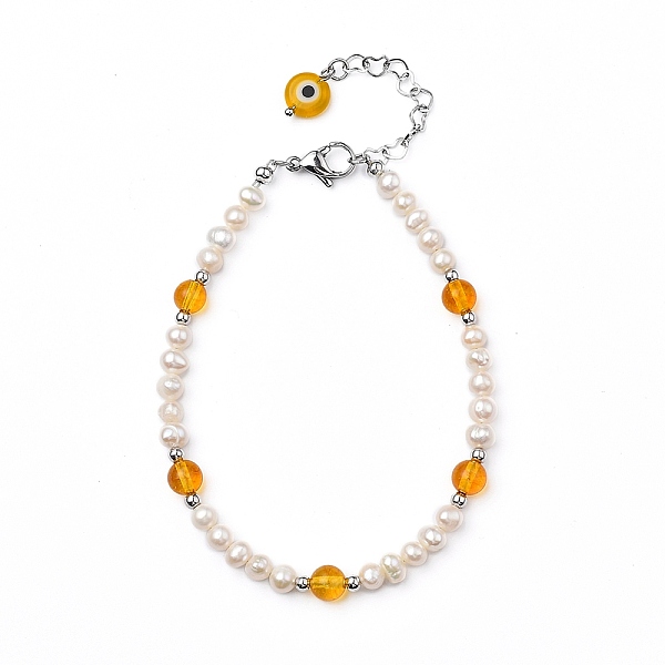 PandaHall Natural Citrine(Dyed & Heated) Beaded Bracelets, with Evil Eye Lampwork Beads, Natural Pearl Beads, Brass Beads and 304 Stainless...
PandaHall Natural Citrine(Dyed & Heated) Beaded Bracelets, with Evil Eye Lampwork Beads, Natural Pearl Beads, Brass Beads and 304 Stainless...