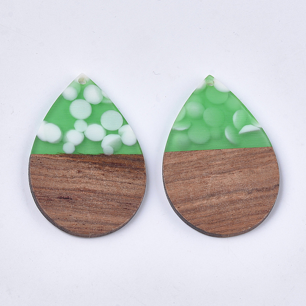 PandaHall Resin & Walnut Wood Pendants, Teardrop, Lime Green, 47.5~48x31.5x3mm, Hole: 2mm Resin+Wood Teardrop Green
PandaHall Resin & Walnut Wood Pendants, Teardrop, Lime Green, 47.5~48x31.5x3mm, Hole: 2mm Resin+Wood Teardrop Green