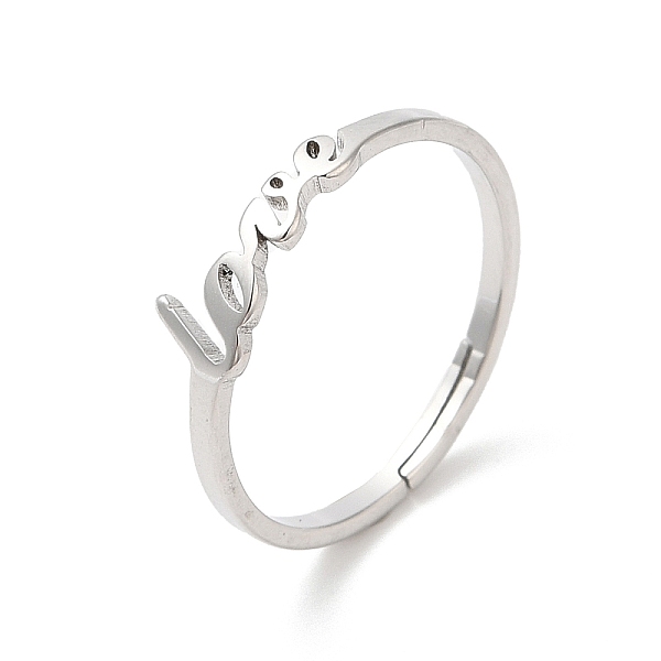 PandaHall 304 Stainless Steel Finger Rings, Word Love Adjustable Rings for Women, Stainless Steel Color, Inner Diameter: 17mm 304 Stainless...
PandaHall 304 Stainless Steel Finger Rings, Word Love Adjustable Rings for Women, Stainless Steel Color, Inner Diameter: 17mm 304 Stainless...