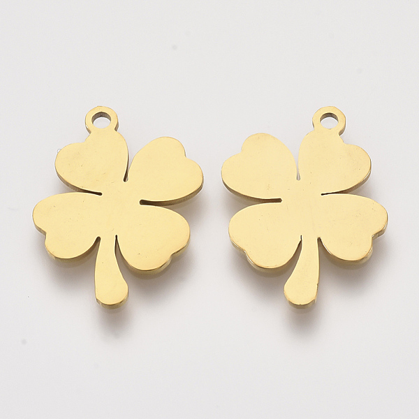 PandaHall 201 Stainless Steel Pendants, Laser Cut Pendants, Clover, Golden, 17x13x1mm, Hole: 1.4mm 201 Stainless Steel Clover
PandaHall 201 Stainless Steel Pendants, Laser Cut Pendants, Clover, Golden, 17x13x1mm, Hole: 1.4mm 201 Stainless Steel Clover