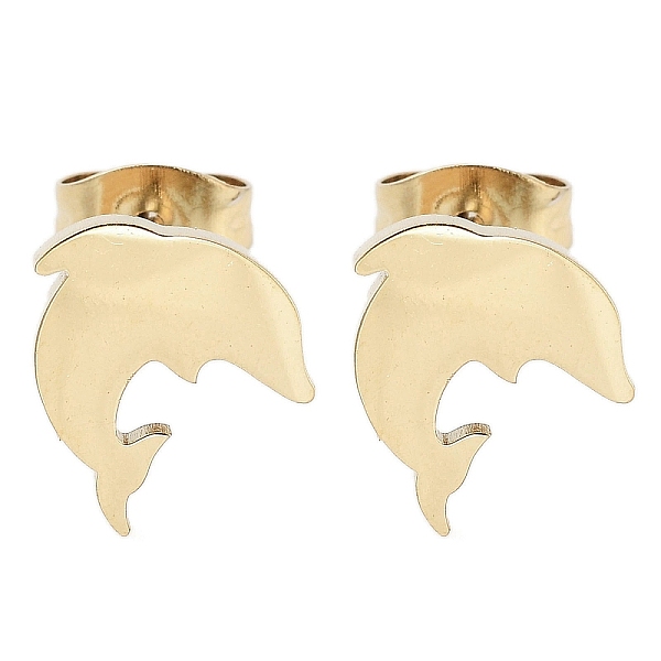 PandaHall Vacuum Plating 304 Stainless Steel Stud Earrings for Women, Dolphin, Golden, 10x9.5mm 304 Stainless Steel Dolphin
PandaHall Vacuum Plating 304 Stainless Steel Stud Earrings for Women, Dolphin, Golden, 10x9.5mm 304 Stainless Steel Dolphin