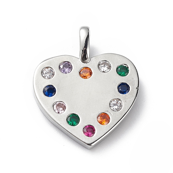 PandaHall Rack Plating Brass Micro Pave Cubic Zirconia Pendants, Heart Charm, Cadmium Free & Lead Free, Long-Lasting Plated, Platinum...
PandaHall Rack Plating Brass Micro Pave Cubic Zirconia Pendants, Heart Charm, Cadmium Free & Lead Free, Long-Lasting Plated, Platinum...