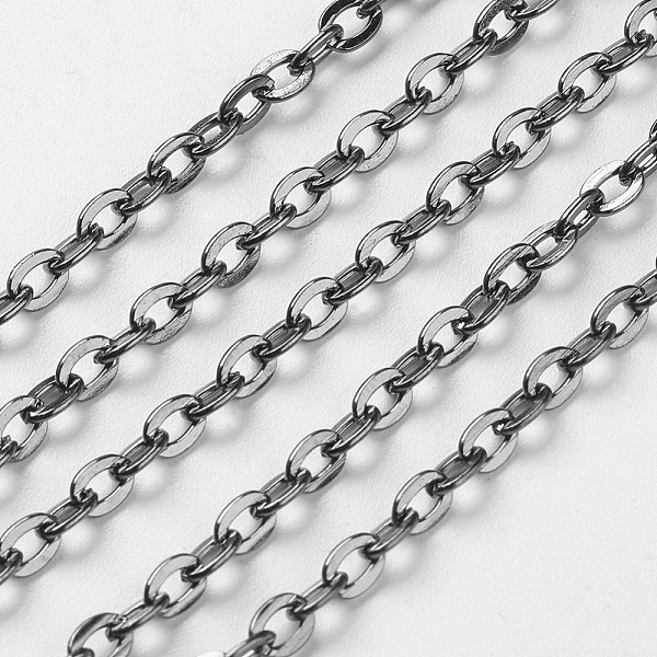 PandaHall Iron Cable Chains, Unwelded, with Spool, Flat Oval, Cadmium Free & Lead Free, Gunmetal, 4.1x3x0.5mm, about 328.08 Feet(100m)/roll...
PandaHall Iron Cable Chains, Unwelded, with Spool, Flat Oval, Cadmium Free & Lead Free, Gunmetal, 4.1x3x0.5mm, about 328.08 Feet(100m)/roll...