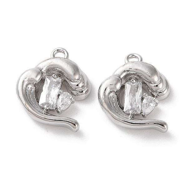 PandaHall Brass Micro Pave Clear Cubic Zirconia Charms, Wave, Platinum, 13.5x11x4mm, Hole: 1.2mm Brass+Cubic Zirconia Others Clear
PandaHall Brass Micro Pave Clear Cubic Zirconia Charms, Wave, Platinum, 13.5x11x4mm, Hole: 1.2mm Brass+Cubic Zirconia Others Clear