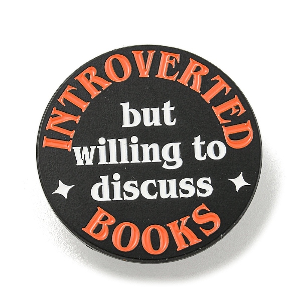 PandaHall Introverted but Willing to Discuss Books Zinc Alloy Brooches, Word Enamel Pins for Backpack, Suit, Black, 30x1.5mm Alloy+Enamel...
PandaHall Introverted but Willing to Discuss Books Zinc Alloy Brooches, Word Enamel Pins for Backpack, Suit, Black, 30x1.5mm Alloy+Enamel...