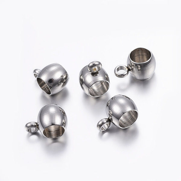 PandaHall 304 Stainless Steel Tube Bails, Loop Bails, Bail Beads, Barrel, Stainless Steel Color, 9x5x6mm, Hole: 1.8mm, Inner Diameter: 4mm...
PandaHall 304 Stainless Steel Tube Bails, Loop Bails, Bail Beads, Barrel, Stainless Steel Color, 9x5x6mm, Hole: 1.8mm, Inner Diameter: 4mm...