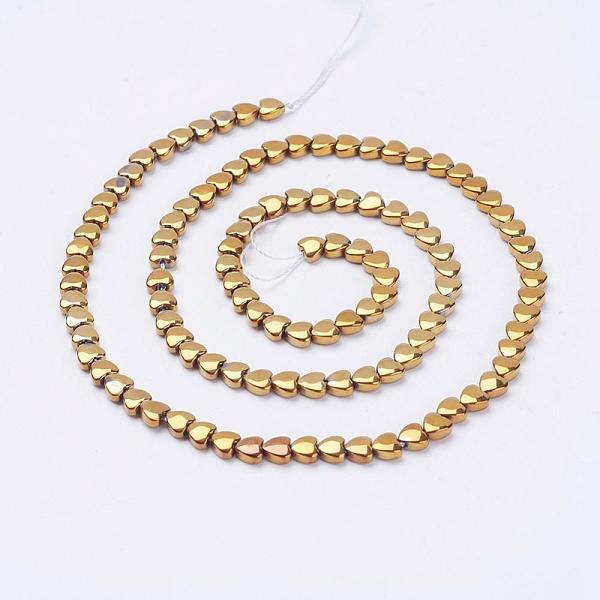 PandaHall Electroplate Non-Magnetic Synthetic Hematite Beads Strands, Heart, Golden Plated, 4x4x2mm, Hole: 0.8mm, about 112pcs/strand, 15.9...
PandaHall Electroplate Non-Magnetic Synthetic Hematite Beads Strands, Heart, Golden Plated, 4x4x2mm, Hole: 0.8mm, about 112pcs/strand, 15.9...