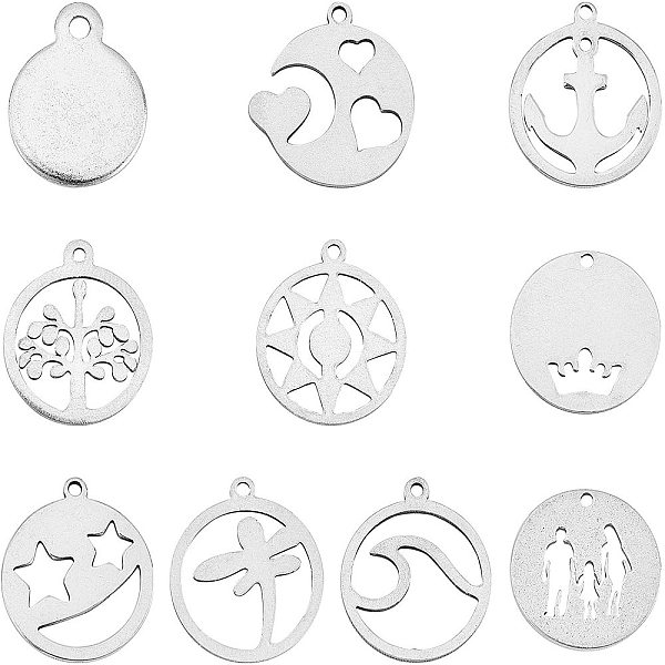 PandaHall Unicraftale 304 Stainless Steel Pendants, Laser Cut, Flat Round, Stainless Steel Color, 14~18x14~16x1mm, Hole: 1~1.6mm, 60pcs/box...
PandaHall Unicraftale 304 Stainless Steel Pendants, Laser Cut, Flat Round, Stainless Steel Color, 14~18x14~16x1mm, Hole: 1~1.6mm, 60pcs/box...
