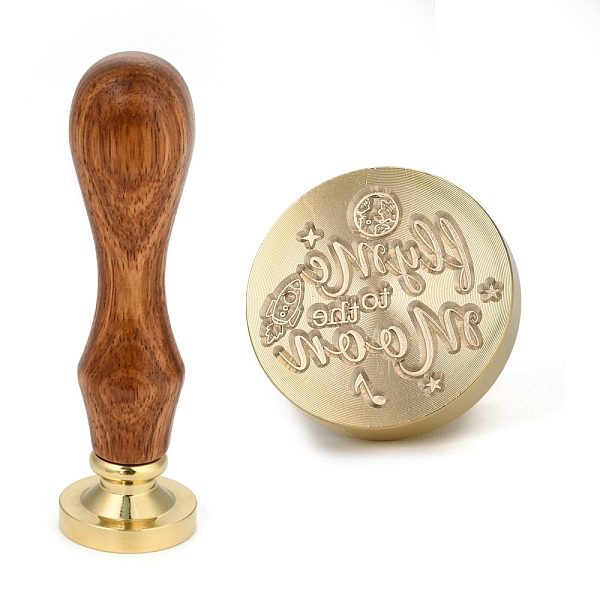 PandaHall Brass Retro Wax Sealing Stamp, with Wooden Handle for Post Decoration DIY Card Making, Fly to the moon, Word, 90x25.5mm Brass Word
PandaHall Brass Retro Wax Sealing Stamp, with Wooden Handle for Post Decoration DIY Card Making, Fly to the moon, Word, 90x25.5mm Brass Word