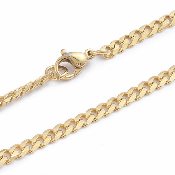 PandaHall Men's 304 Stainless Steel Diamond Cut Cuban Link Chain Necklaces, with Lobster Claw Clasps, Golden, 16.02 inch(40.7cm) 304...
PandaHall Men's 304 Stainless Steel Diamond Cut Cuban Link Chain Necklaces, with Lobster Claw Clasps, Golden, 16.02 inch(40.7cm) 304...