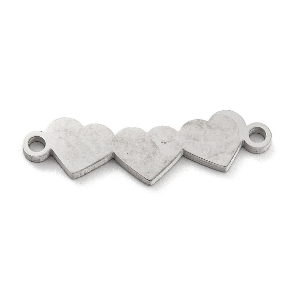 PandaHall 304 Stainless Steel Connector Charms, Triple Heart Links, Stainless Steel Color, 5.5x19x1mm, Hole: 1.2mm 304 Stainless Steel Heart
PandaHall 304 Stainless Steel Connector Charms, Triple Heart Links, Stainless Steel Color, 5.5x19x1mm, Hole: 1.2mm 304 Stainless Steel Heart