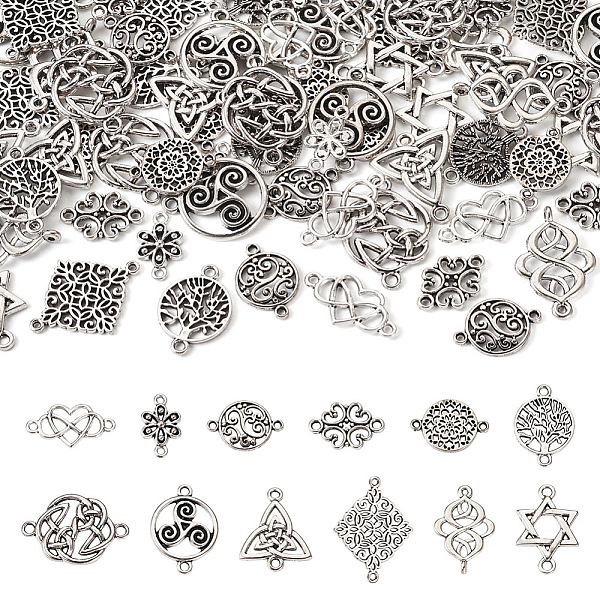 PandaHall 72Pcs 12 Styles Tibetan Style Alloy Connector Charms, Cadmium Free & Nickel Free & Lead Free, Flat Round & Rhombus & Flower...
PandaHall 72Pcs 12 Styles Tibetan Style Alloy Connector Charms, Cadmium Free & Nickel Free & Lead Free, Flat Round & Rhombus & Flower...