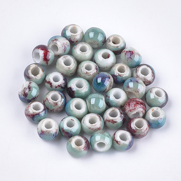 PandaHall Handmade Porcelain Beads, Fancy Antique Glazed Porcelain, Round, Colorful, 6~7x5.5~6mm, Hole: 2~2.5mm Porcelain Round
PandaHall Handmade Porcelain Beads, Fancy Antique Glazed Porcelain, Round, Colorful, 6~7x5.5~6mm, Hole: 2~2.5mm Porcelain Round