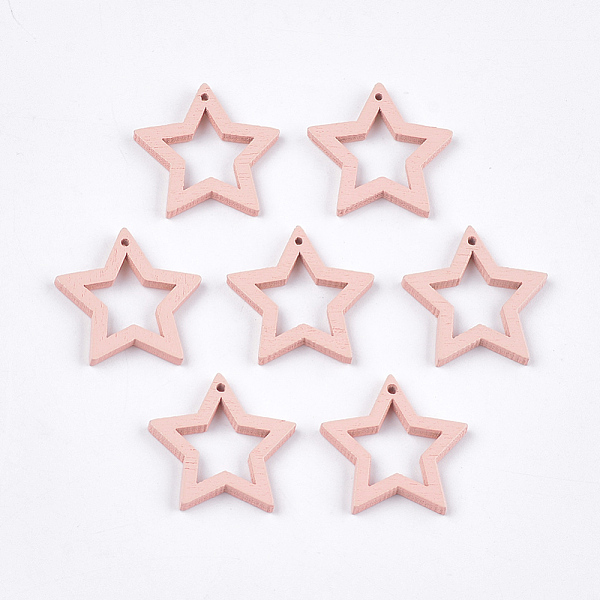 PandaHall Painted Poplar Wood Pendants, Star, Pink, 24.5~25x24.5x2.5mm, Hole: 1.2mm Wood Star Pink
PandaHall Painted Poplar Wood Pendants, Star, Pink, 24.5~25x24.5x2.5mm, Hole: 1.2mm Wood Star Pink