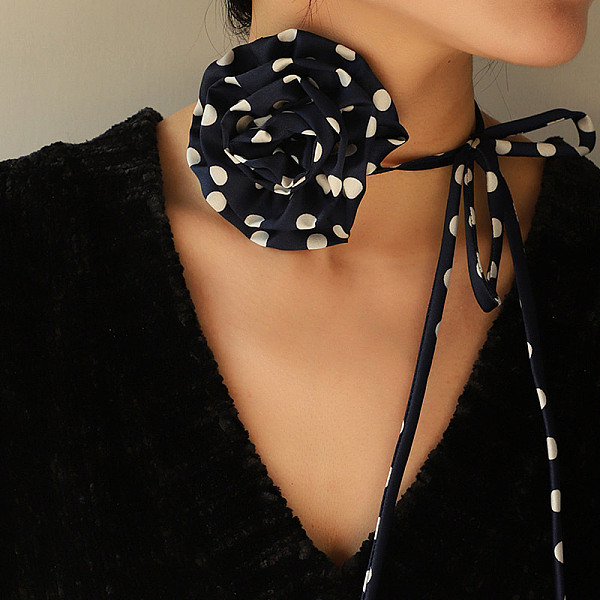 PandaHall Polka Dot Pattern Fabric Rose Tie Choker Necklaces for Women, Adjustable Jewelry for Birthday Wedding Party, Midnight Blue...
PandaHall Polka Dot Pattern Fabric Rose Tie Choker Necklaces for Women, Adjustable Jewelry for Birthday Wedding Party, Midnight Blue...