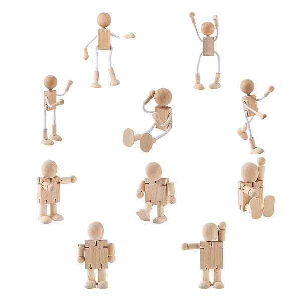 PandaHall Unfinished Blank Wooden Robot Toys, for DIY Hand Painting Crafts, Blanched Almond, 112x106x37mm, 10pcs/set Wood
PandaHall Unfinished Blank Wooden Robot Toys, for DIY Hand Painting Crafts, Blanched Almond, 112x106x37mm, 10pcs/set Wood