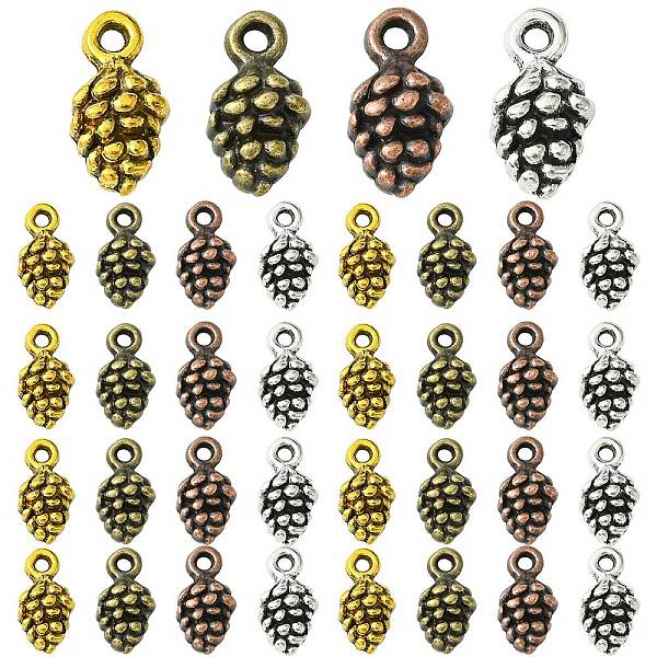 PandaHall 48Pcs 4 Colors Tibetan Style Alloy Pendants, Cadmium Free & Lead Free, Pine Cone, Mixed Color, 13x7x5.5mm, Hole: 2mm, 12pcs/color...
PandaHall 48Pcs 4 Colors Tibetan Style Alloy Pendants, Cadmium Free & Lead Free, Pine Cone, Mixed Color, 13x7x5.5mm, Hole: 2mm, 12pcs/color...